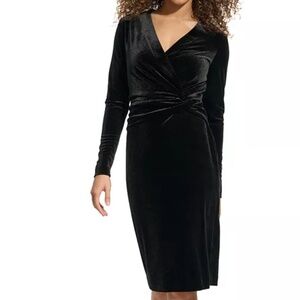 Calvin Klein - Velvet Side-Twist Sheath‎ Dress